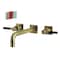 Kingston Brass KS6023DKL Wall Mount Tub Faucet, Antique Brass KS6023DKL - alternate 1